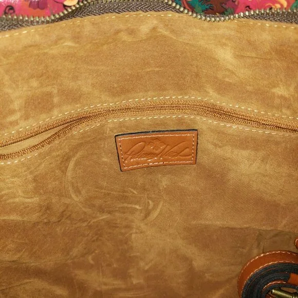 NWT Patricia Nash Leather Rustic Nature Collection Handbag Tote - Picture 13 of 14